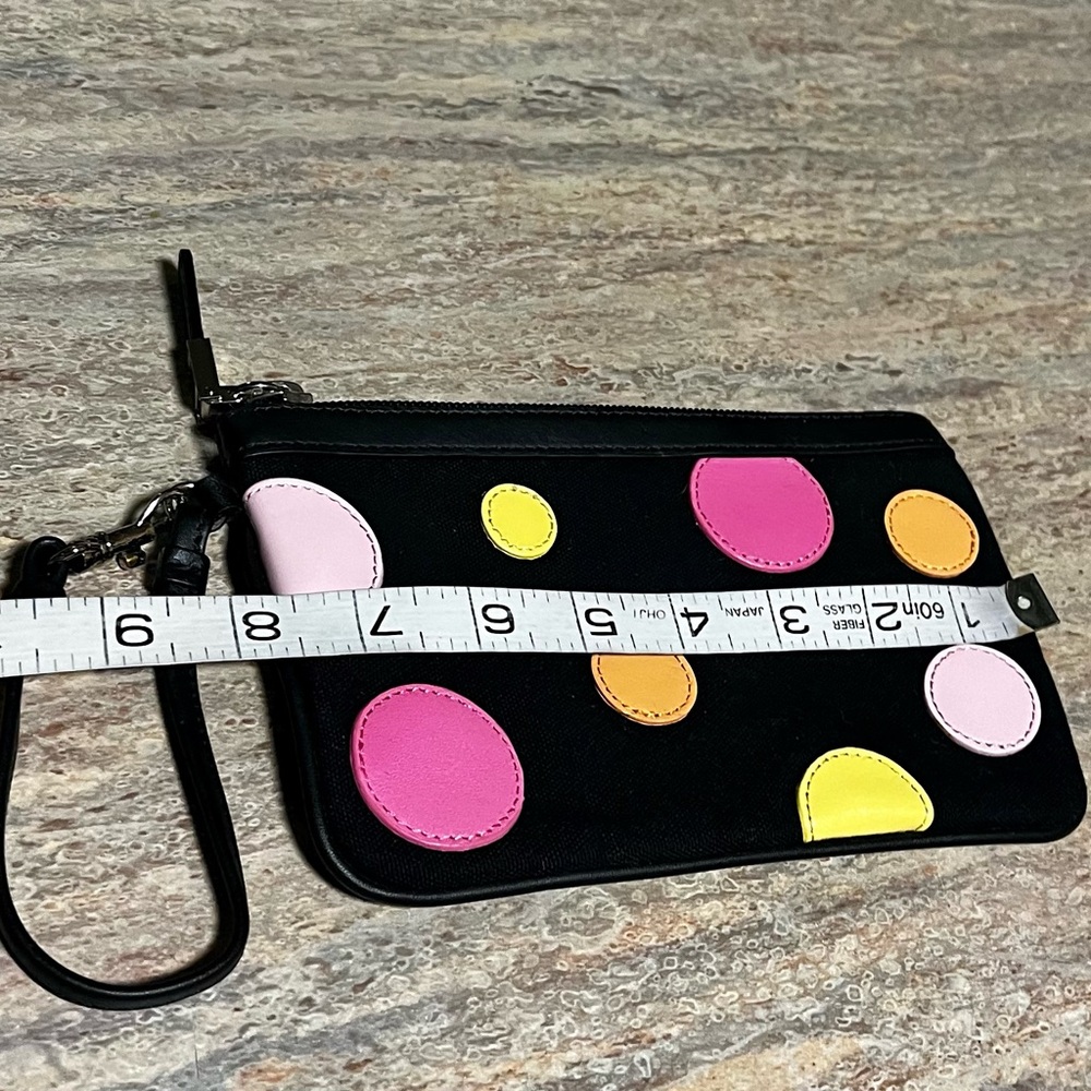 Talbots Wristlet With Multicolored Polka Dots - image 5